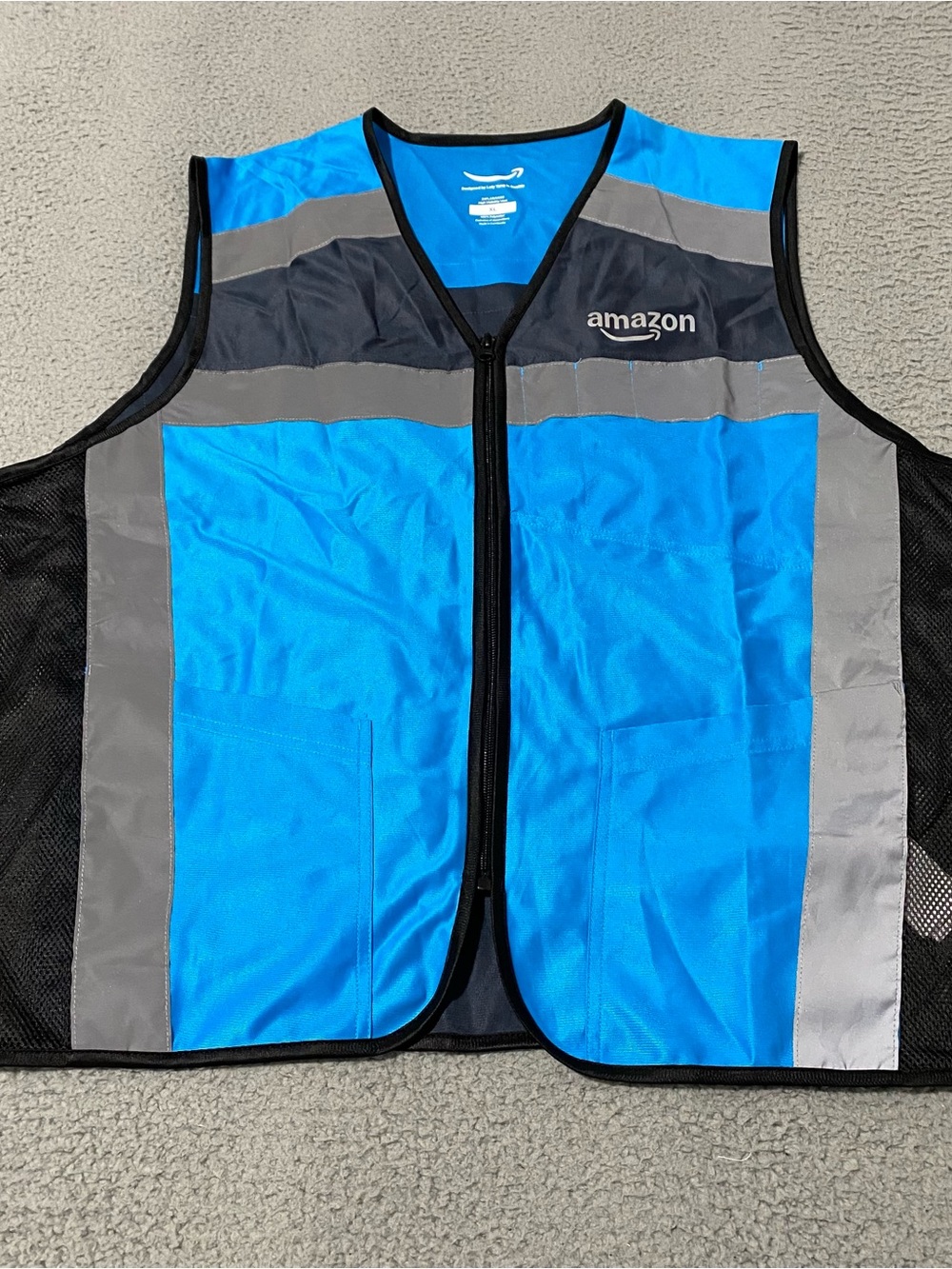 Amazon Vest Lot Mens XL Blue Luly Yang High Visibility Reflective
